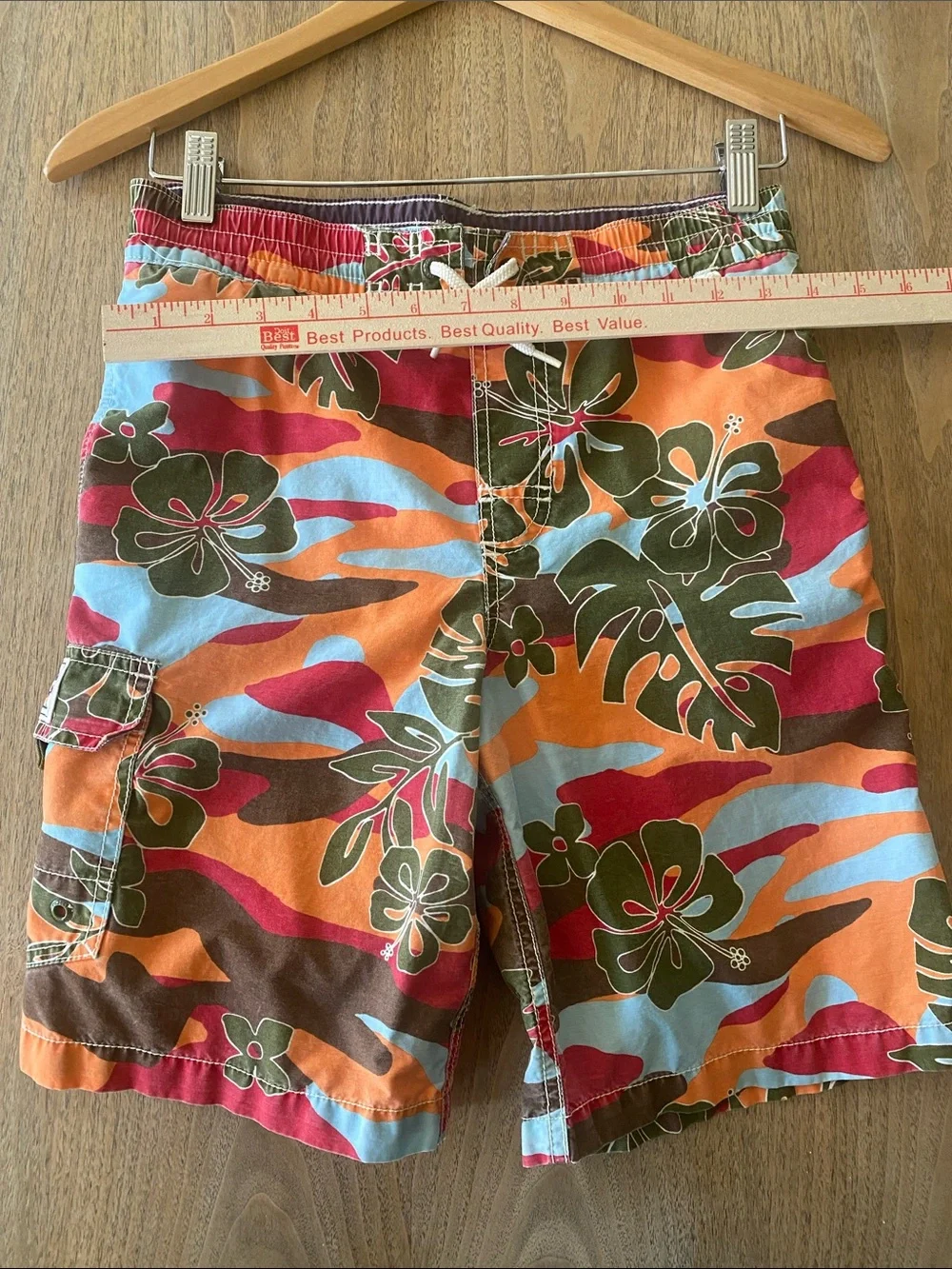 GAP Boy’s Multicolor Floral Swim Shorts - Orange, Blue, Green, Pink